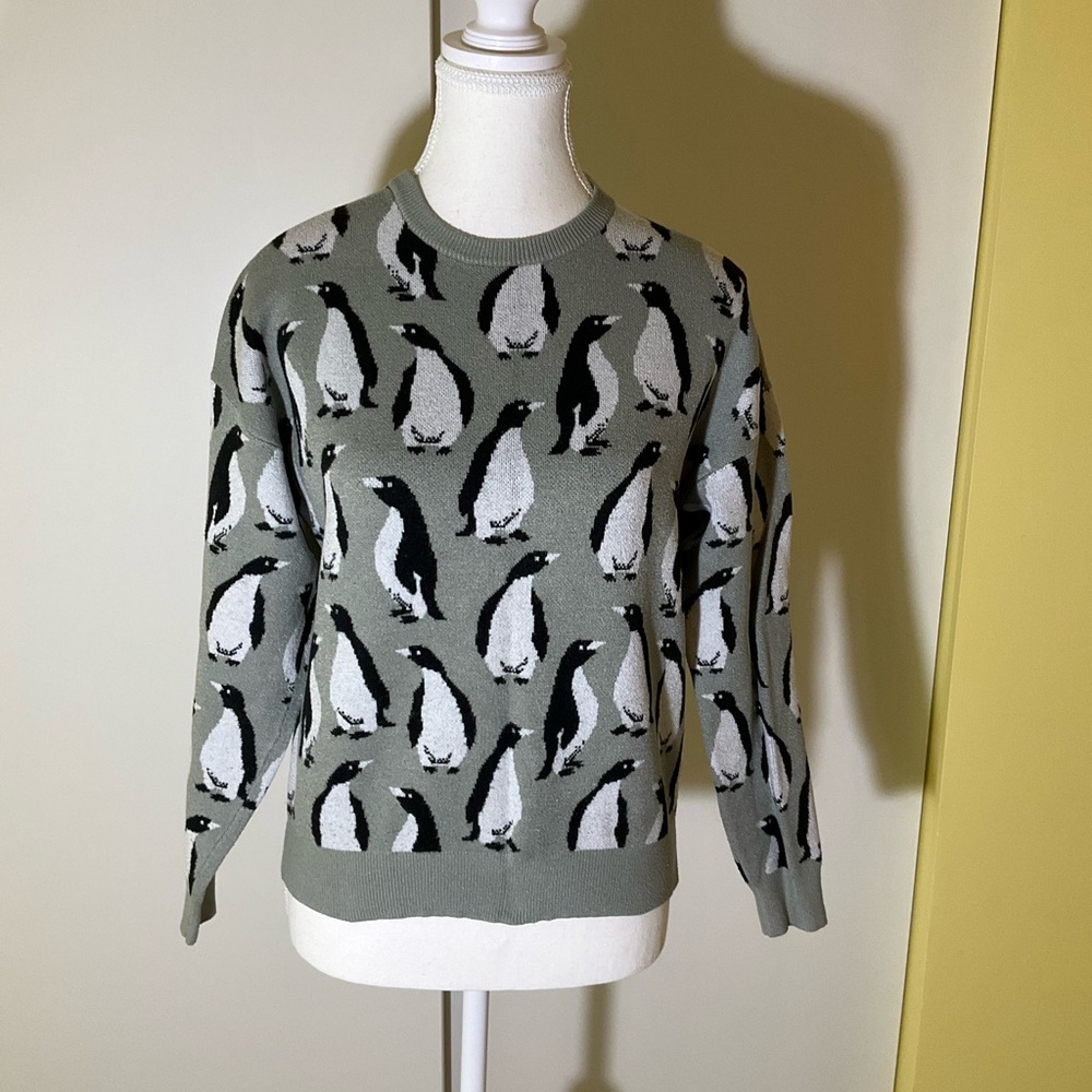 Twik Penguins Print Sweater - S